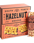 South 40 Snacks Hazelnut Bar, Extra Crunchy Nut Snack Bar, Simple Ingredients, Honey and Sugar No Sodium, Delicious Healthy Nut Cluster, Individually Wrapped, 4 Grams of Protein (40g Bar, Pack of 12)