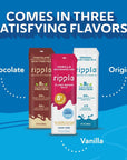 Ripple NonDairy Milk Chocolate Vegan Milk With 8g Pea Protein  Shelf Stable Single Serve Cartons  OnTheGo  NonGMO Plant Based Gluten Free  8 oz 12 Pack