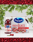 Ocean Spray 100 Juice Cranberry Juice Blend 10 Fl Oz 6 Count Pack of 1