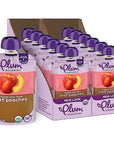 Plum Organics | Stage 1 | Organic Baby Food Meals [4+ Months] | Peach Puree | 3.5 Ounce Pouch (Pack of 12) Packaging May Vary