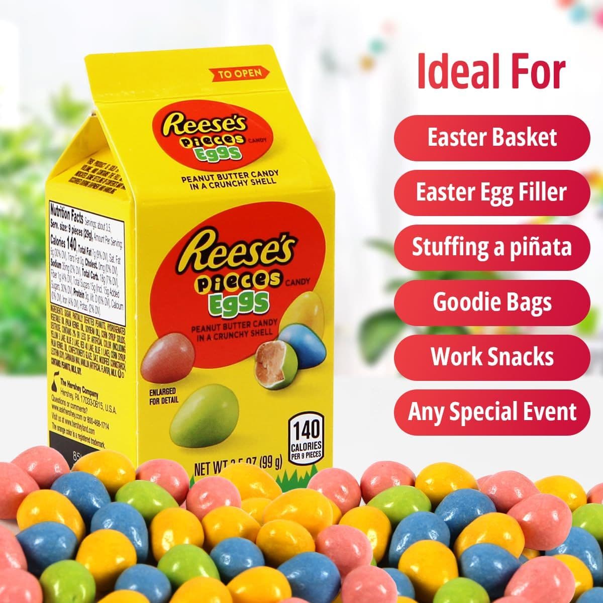 Pieces Peanut Butter Pastel Eggs ReesesCandy Bulk Peanut Butter Easter Eggs 35Ounce Pack of 15