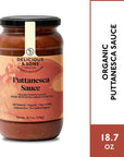 Delicious  Sons  Organic Italian Puttanesca Tomato Pasta Sauce 1870 oz Pack of 3  NonGMO  Glutenfree  Keto and Paleo  No Added Sugars