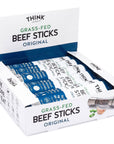 Think Jerky Original GrassFed Beef Sticks 05 Ounce Sticks Pack of 20 Sticks  Sugar Free Gluten Free Non GMO No Nitrates Keto Friendly Paleo High Protein Low Carb