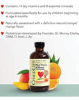 CHILDLIFE ESSENTIALS, Kids Liquid Multivitamin and Mineral Supplement - Liquid Vitamins for Kids, All-Natural, Gluten-Free, Non-GMO - Natural Orange & Mango Flavor, 8 Fl Oz Bottle