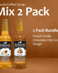 Syruvia Coffee Syrup Variety Pack  French Vanilla  Chocolate Chip Cookie Dough GlutenFree Kosher 254 fl oz Bottles  Enhance Your Coffee Experience with Premium Flavoring Syrups