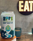 H2OPS Sparkling Hop Water  Original 12 Pack  Zero Calorie NA Beer Craft Brewed Premium Organic Hops Lightly Carbonated Hop Tea Gluten Free Unsweetened Non Alcoholic drinks