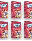 Hawaiian Punch SugarFree Juicy Red Powdered Drink Mix 6 Count of 8 packets each for Total 48 Sticks bundle packaged by DElite Box