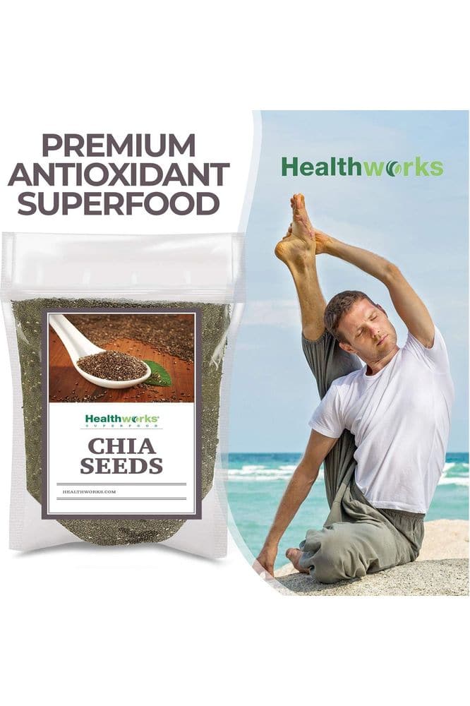 Healthworks Chia Seeds Raw (96 Ounce / 6 Pounds) | Premium &amp; All-Natural | Contains Omega 3, Fiber &amp; Protein | Great with Shakes, Smoothies &amp; Oatmeal | Packaging May Vary