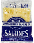 Westminster New England Style Saltine Cracker 026 oz  2 Crackers Per Pouch  Pack of 50