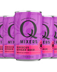 Q Mixers Hibiscus Ginger Beer Premium Cocktail Mixer Made with Real Ingredients 75oz Can  5 PACK