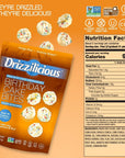 Drizzilicious Mini Rice Cakes Birthday Cake  Rice Crisps Healthy Snack for Adults and Kids Flavored Rice Cakes Vegan Gluten Free Allergen Free Only 90 Calories Per Serving  4 oz Pack of 1