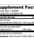 Live Conscious Vitamin K2 MK7 with D3 Supplement by LiveWell | Bone & Heart Health Support - Patented Vitamin K & Vitamin D3 5000 IU - 60 Softgels