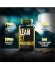 Lean-XT Caffeine Free Fat Burner - Non Stim Weight Loss Supplement, Appetite Suppressant, & Metabolism Booster with Acetyl L-Carnitine, Green Tea Extract, & Forskolin - 60 Natural Diet Pills