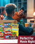 Movie Theater Candy Variety Pack  Candy Box of Skittles MMs Milk Chocolate SourPatch Swedish Fish Trolli Sour Brits Mini Gummies and More12 Count