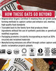 Wildway Organic Rolled Oats GlutenFree GlyphosateFree PlantBased Protein Breakfast Cereal Snacks with Sustainable NonGMO Planet Friendly Organic Oats 9 oz Original