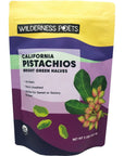 Wilderness Poets Organic Pistachios  Bright Green Pistachio Nut Halves No Salt No Shells Grown in California 2 Pound