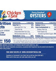 Chicken of the Sea Smoked Oysters in Oil Canned Oysters Great for Recipes 375Ounce Can Pack of 1