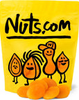 Nutscom  Dried Apricots  No Sugar Added Healthy Fruit Snack for Adults  Kids  Naturally Plump  Juicy Good Source of Potassium  Fiber  Vegan GlutenFree  Kosher Pareve  2 Pound Bag