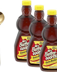 Extra Buttery Pancake Syrup 24 fl oz  Extra Buttery Taste Pancake Syrup Ideal for Waffles  French Toast with Moofin Golden SS Spoon  Traditional Flavor 3Pack