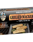 Season Grilled Mackerel in Olive Oil  Skinless  Boneless Mackerel Fillets Wild Caught Keto Snacks Full of Vitamins Low in Mercury Kosher NonGMO 20g of Protein  437 Oz 12Pack