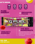 G Fuel Hype Sauce Energy Powder Packets Sugar Free Clean Caffeine Focus Supplement Water Mix Raspberry  Lemonade Flavor Focus Amino Vitamin  Antioxidants Blend  6 Stick Pack 025 oz