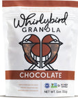 Whirlybird Granola Chocolate GlutenFree NonGMO Kosher Vegan 11oz Pack of 3