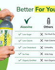 Aloe Vera Juice NoPulp Organic Aloe Vera Drink Healthy Juice with Aloe Powder and Lemon Juice 5 Calories Low Sugar No Artificial Ingredients 169 oz 12 Pack Lemonade  Aloevine Organics