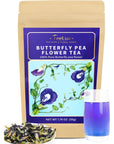 TeeLux Butterfly Pea Flower Tea NonGMO Pure Natural Butterfly Pea Tea Premium Dried Butterfly Pea Flower for Blue  Purple Drinks and Food Coloring 176 Oz