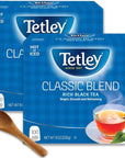 Ondago Mini Wooden Spoon Bundle with Tetley Classic Black Tea 100 count 2 Pack