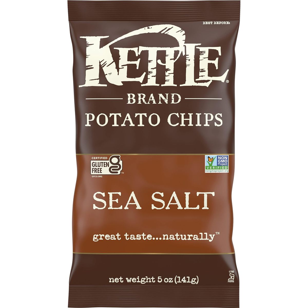 Kettle Brand Potato Chips, Sea Salt Kettle Chips, 5 Oz