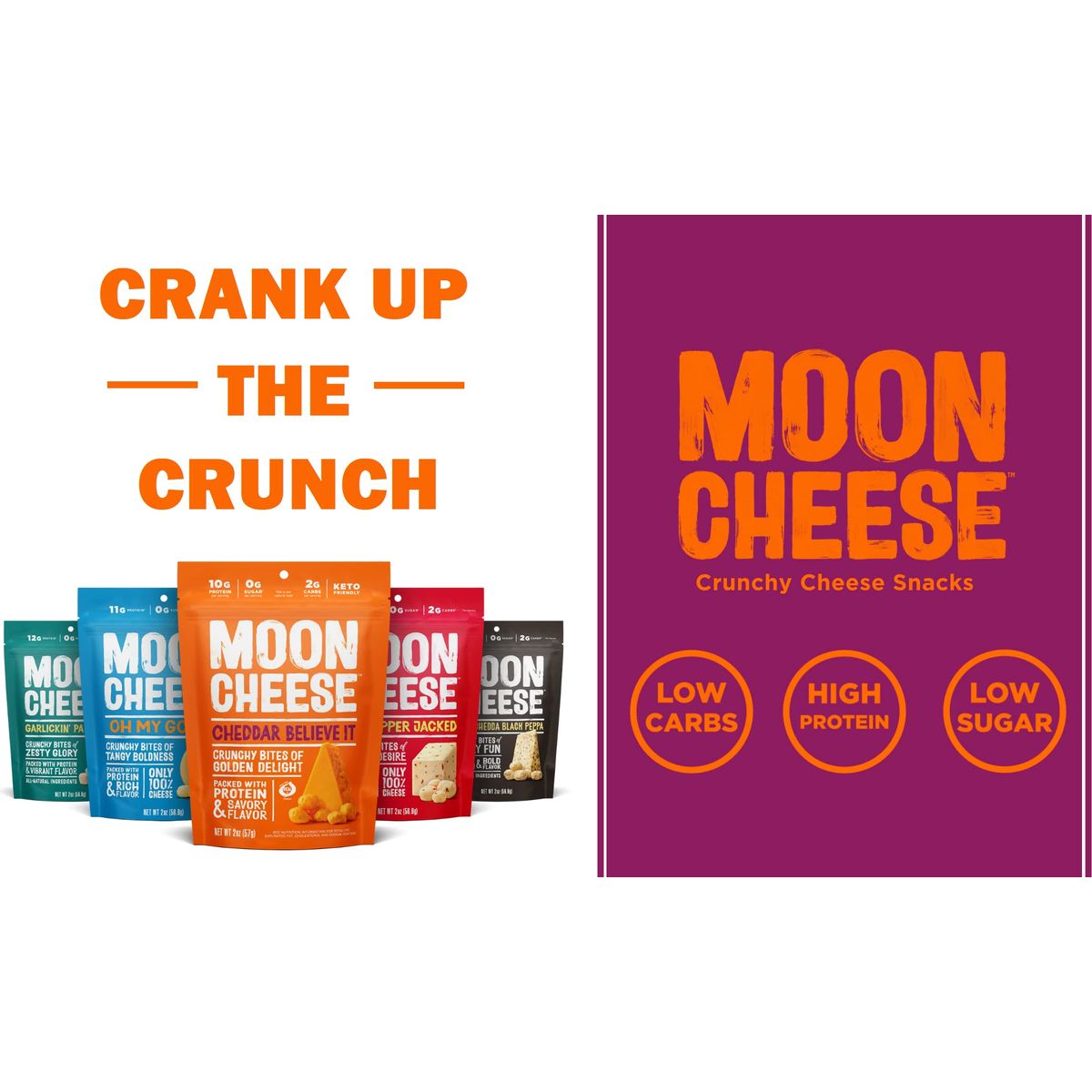 Moon Cheese Cheddar Believe It 2 Ounce 3Pack Crunchy ProteinRich Cheese Snack Keto Friendly 100 Real Cheese