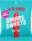 SmartSweets Sweet Fish Candy with Low Sugar 3g Low Calorie100 PlantBased Free From Sugar Alcohols No Artificial Colors or Sweeteners 18oz Pack of 6