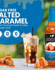 Syruvia 4 Pack SugarFree Salted Caramel Coffee Syrup  254 fl oz  Syrup for Coffee Lattes Shakes Smoothies Desserts  100 Vegan Gluten Free Kosher  NoCalorie Coffee Syrup