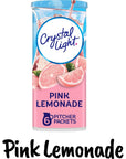 Crystal Light Kid Flavor Variety Pack Of 6  12 Quart Canisters  1 Each Of Lemonade Pink Lemonade Fruit Punch Concord Grape Strawberry Orange Banana Raspberry Lemonade Bundled with a stirring Spoon