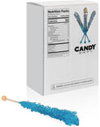 Candy Envy  Blue Rock Candy Sugar Sticks  Blue Raspberry Flavored  24 Indiv Wrapped