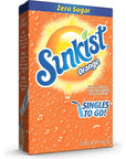 Sunkist Singles To Go Drink Mix Orange - 3 Boxes with 6 Packets Each - 18 Total Servings