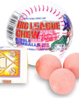 Big League Chew Baseballs Pack of 12  Individually Wrapped Gumballs  Stickers 063 oz with By The Cup Mints