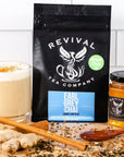 Revival Tea Company Earl Grey Chai Tea  Black Tea Blend with Fresh Spiced Chai and Bergamot Flavor  Loose Leaf 8 Ounces