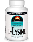 Source Naturals L-Lysine 1000 mg Free Form - Amino Acid Supplement