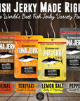 Kaimana Ahi Tuna Fish Jerky  Premium Protein  Rich In Omega3s  All Natural  Wild Caught Tuna Jerky Made in Hawaii USA 4 Pack Variety Bundle