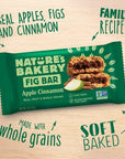 Nature’s Bakery Whole Wheat Fig Bars, Apple Cinnamon, Real Fruit, Vegan, Non-GMO, Snack bar, 6 boxes with 6 twin packs (36 twin packs)