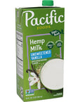 Pacific Foods Unsweetened Vanilla Hemp Milk Plant Based Milk 32 oz Carton