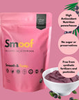 Smoof Organic Acai Berry Powder Pure 8oz Unsweetened  Keto Friendly Superfood  76 Servings Great for Bowls Smoothies Juice Baking Organic NonGMO Gluten Free Dairy Free Vegan