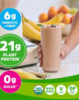 Orgain Organic Vegan Protein Powder, Creamy Chocolate Fudge - 21g Plant Based Protein, Gluten Free, Dairy Free, Lactose Free, Soy Free, No Sugar Added, Kosher, For Smoothies & Shakes - 2.03lb