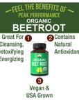 USDA Organic Beet Root Vegan Capsules. Beets Juice Powder Super Food Pills 1200 mg. Nitric Oxide Energy Boosting Beetroot Extract Capsules. Polyphenol Support Supplement for Women and Men