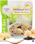 Molly  You Banana Chocolate Chip Overnight Oats Pack of 6  Healthy Natural Source Of Protein Oatmeal Breakfast A Vegan Friendly High Source of Fiber Healthy Breakfast Option  Non GMO GlutenFree