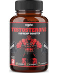 agobi Testosterone Supplement for Men - 11 Potent Herbs Equivalent to 14000mg - Ashwagandha, Tribulus, Ginseng & More - 60 Capsules for 1 Month