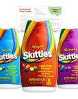 Skittles Liquid Water Enhancers Variety Pack  Original Tropical and Wild Berry Flavors 3 Bottles with Hard Candy Recipe Card by Copious Fare