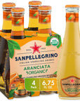 San Pellegrino Soda Italian Sparkling Aranciata Organic 65 Fl Oz Pack of 4 Orange