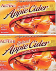 Alpine Spiced Apple Cider Original Instant Drink Mix Packets  2 Packs of 74 oz Boxes Powdered Sweet Taste Easily Dissolves Caffeine Free